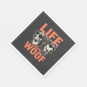 Leben Liebe Wuff Hunde Liebhaber Serviette (Ecke)