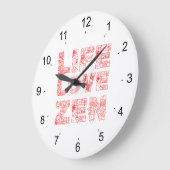 Leben, Liebe, Zen Große Wanduhr (Winkel)