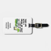 Leben, Limon, Salz, TEQUILA! Cocktail-Spaß Gepäckanhänger (Vorderseite horizontal)