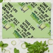 Leben, Limon, Salz, TEQUILA! Cocktail-Spaß Handtuch (Gefaltet)