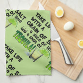 Leben, Limon, Salz, TEQUILA! Cocktail-Spaß Handtuch (Viertel Falte)