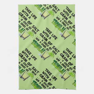 Leben, Limon, Salz, TEQUILA! Cocktail-Spaß Handtuch
