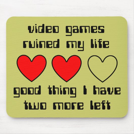 Leben links lustiger Mousepad Spaß (Vorne)