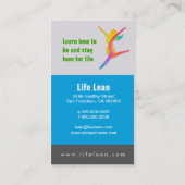 Leben-magere Gesundheits-und Visitenkarte (Rückseite)