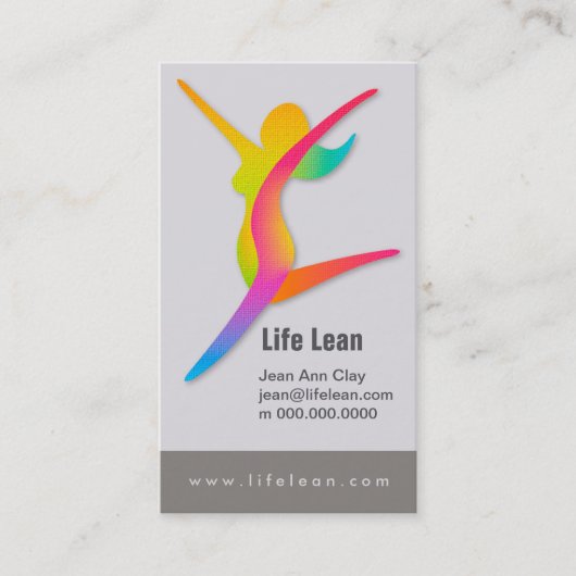 Leben-magere Gesundheits-und Visitenkarte (Vorderseite)