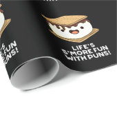 Leben mehr Spaß mit Puns Funny Food Pun dunkle BG Geschenkpapier (Rolleneckpunkt)