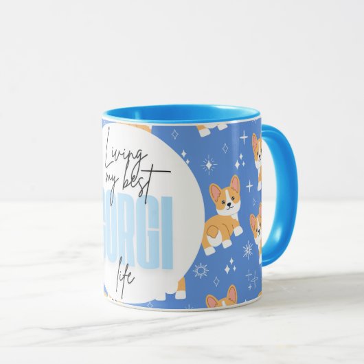 Leben meine beste Corgi Life Funny Niedlich Girly Tasse (VorderseiteRechts)