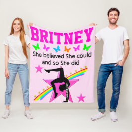 LEBEN MEINES GYMNASTIKTRAUMS PERSONALISIERTER BLAN FLEECEDECKE