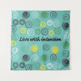 Leben mit Absicht Wandteppich