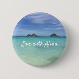 Leben mit Aloha Hawaii Button