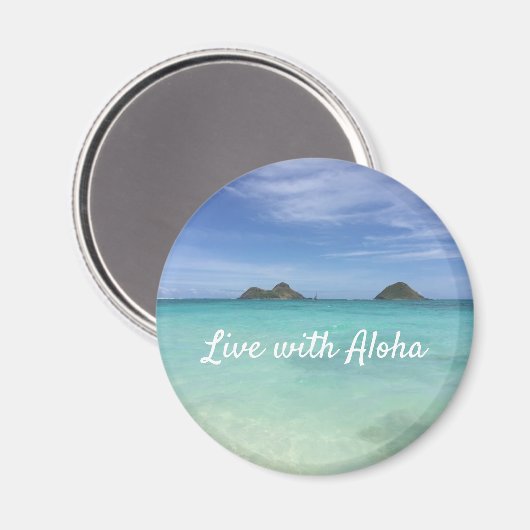 Leben mit Aloha Hawaii Magnet (Vorderseite/Rückseite)