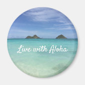 Leben mit Aloha Hawaii Magnet (Vorne)