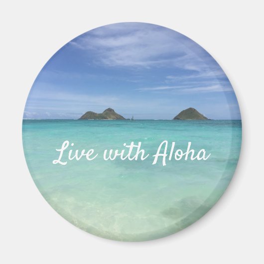 Leben mit Aloha Hawaii Magnet (Vorne)
