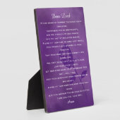 Leben mit Alzheimer-Gebet Fotoplatte (Seite)