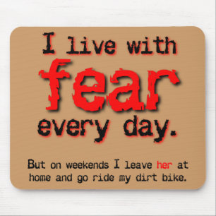 Leben mit Angst Dirt Bike Motocross Mousepad