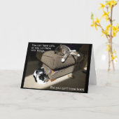 Leben mit Cats Card Karte (Gelbe Blume)