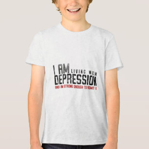 Leben mit Depressionen - Geist und psychische Gesu Tri-Blend Shirt