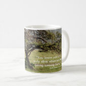 Leben mit der Löwe-Tasse mit aus Afrika-Zitat Kaffeetasse (VorderseiteRechts)