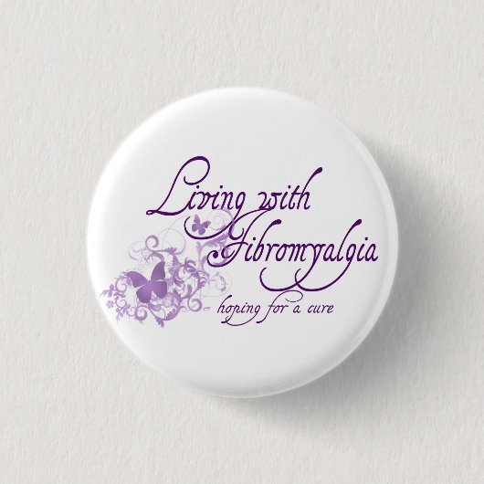 Leben mit Fibromyalgia Button (Vorderseite)