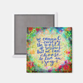 Leben mit Freude Hübsch Inspiration Magnet (Vorderseite/Rückseite)