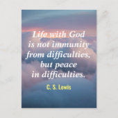 Leben mit Gott Zitat Postkarte (Vorderseite)