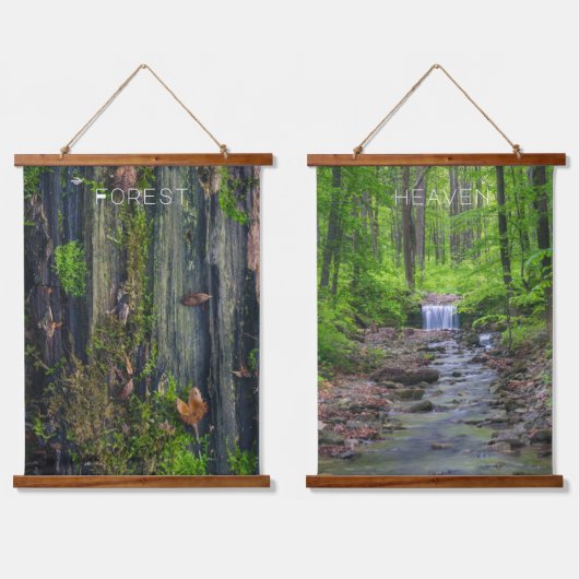 Leben mit Holz Wandteppich Mit Holzrahmen (Doppelt)