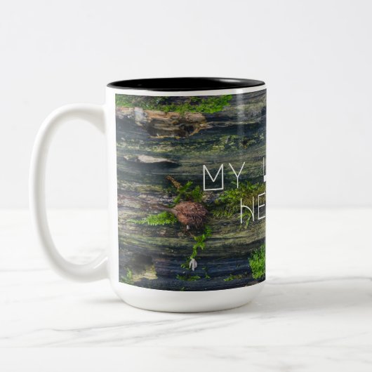 Leben mit Holz Zweifarbige Tasse (Links)