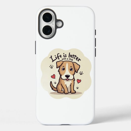 Leben mit Hunden Case-Mate iPhone Hülle (Rückseite)