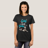 Leben mit Husky T-Shirt (Vorne ganz)