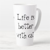 Leben mit Katze ist besser Milchtasse (Rechte Ecke)
