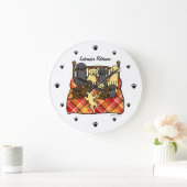 Leben mit Labradors-Cartoon Große Wanduhr (Zuhause)