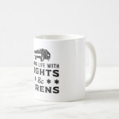 Leben mit Lights paramedic Ambulance EMS Funny Kaffeetasse (VorderseiteRechts)