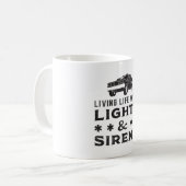 Leben mit Lights paramedic Ambulance EMS Funny Kaffeetasse (Vorderseite Links)