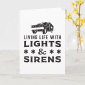 Leben mit Lights paramedic Ambulance EMS Funny Karte (Gelbe Blume)