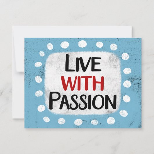 Leben mit Passionsgrußkarte Karte (Vorderseite)