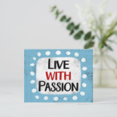 Leben mit Passionsgrußkarte Karte (Stehend Vorderseite)