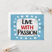 Leben mit Passionsgrußkarte Karte (Vorderseite/Rückseite Beispiel)