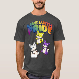Leben mit Pride Kawaii Nonbinary & Genderqueer T-Shirt