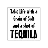 Leben mit Salz und TEQUILA-Schuss Gummistempel (Prägung)