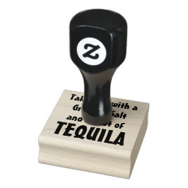 Leben mit Salz und TEQUILA-Schuss Gummistempel