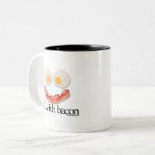 Leben mit Speck Zweifarbige Tasse (Vorderseite Links)