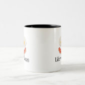 Leben mit Speck Zweifarbige Tasse (Mittel)