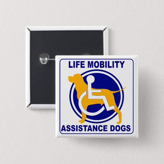 LEBEN-MOBILITÄTS-UNTERSTÜTZUNGS-HUNDE BUTTON (Vorne & Hinten)