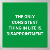 Leben: Nur Enttäuschung - Funny Poster (Vorne)