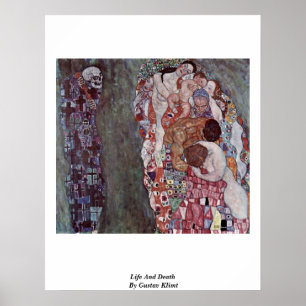Leben oder Tod durch Gustav Klimt Poster