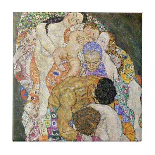 Leben oder Tod-Fliese Gustav Klimt Fliese (Vorderseite)