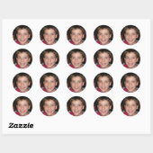 Leben ohne Angst Runder Aufkleber (Blatt)