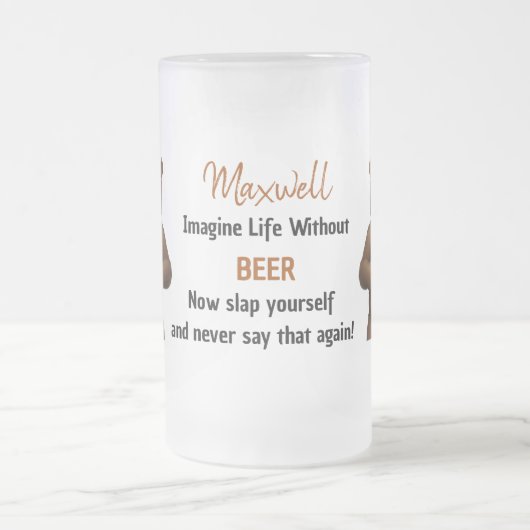 Leben ohne Bärenstein Mattglas Bierglas (Mittel)