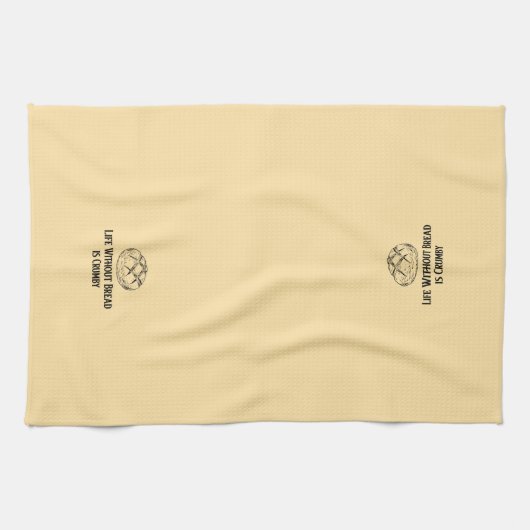 Leben ohne Brot ist Crumby Geschirrtuch (Horizontal)