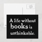 Leben ohne Bücher Postkarte (Vorne/Hinten)